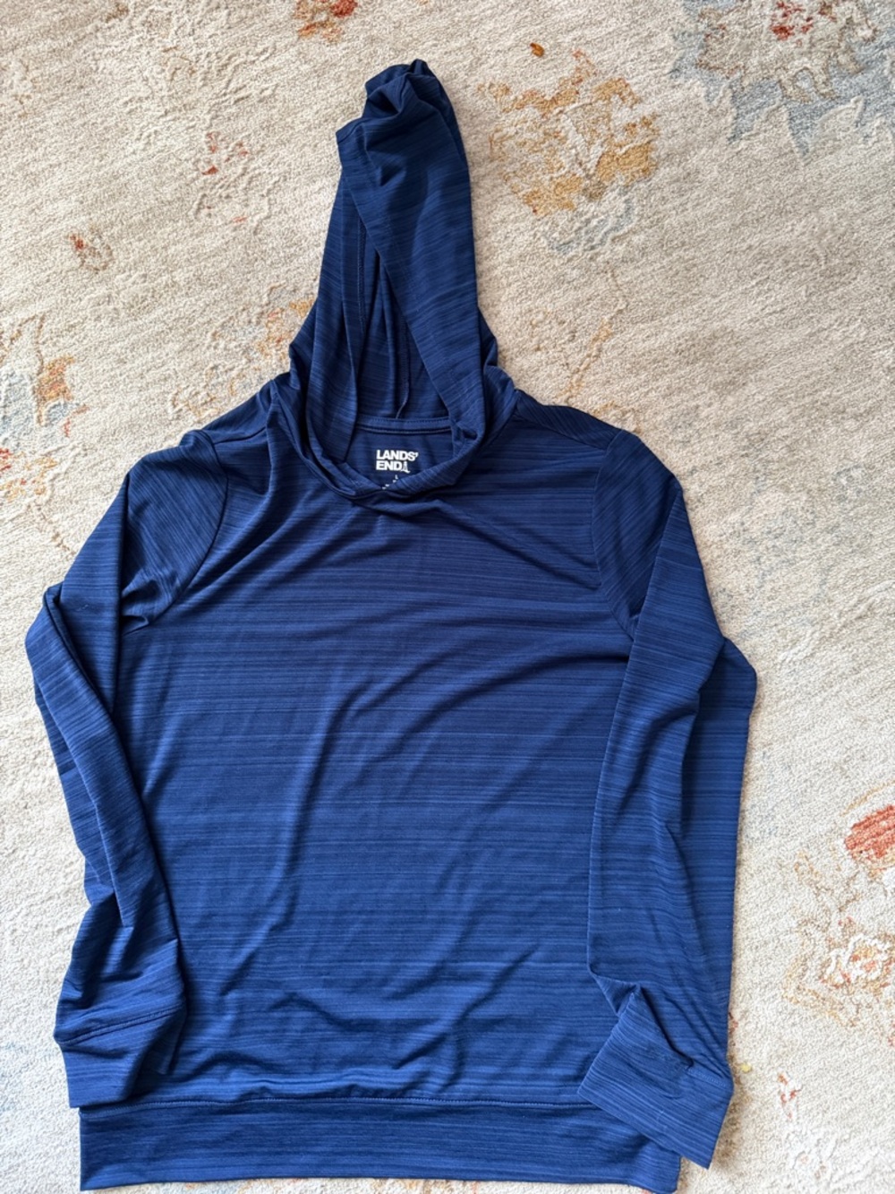 Lands' End Navy Blue Hoodie Pullover